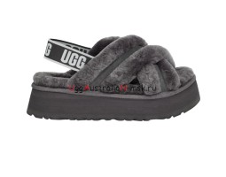 UGG Disco Cross Slide Charcoal