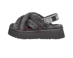 UGG Disco Cross Slide Charcoal