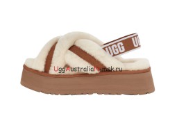UGG Disco Cross Slide Chestnut