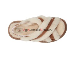 UGG Disco Cross Slide Chestnut