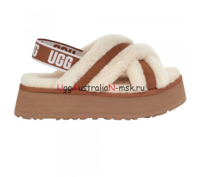 UGG Disco Cross Slide chestnut