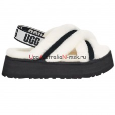 UGG Disco Cross Slide White