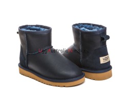 UGG WOMEN'S CLASSIC MINI II METALLIC NAVY 