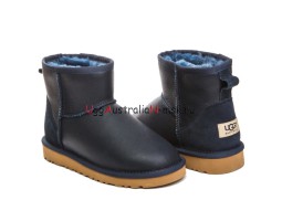 UGG WOMEN'S CLASSIC MINI II METALLIC NAVY 