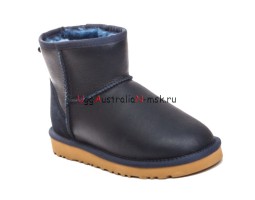 UGG WOMEN'S CLASSIC MINI II METALLIC NAVY 