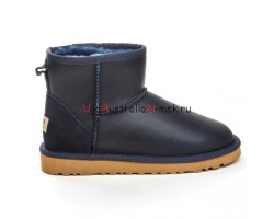 UGG WOMEN'S CLASSIC MINI II METALLIC NAVY 