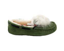 UGG WOMEN'S DAKOTA POM POM GREEN