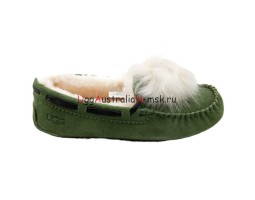 UGG WOMEN'S DAKOTA POM POM GREEN