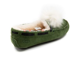 UGG WOMEN'S DAKOTA POM POM GREEN