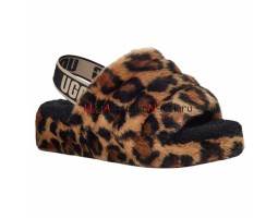 UGG FLUFF YEAH SLIDE LEOPARD
