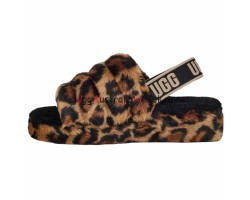 UGG FLUFF YEAH SLIDE LEOPARD