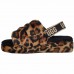 UGG FLUFF YEAH SLIDE LEOPARD