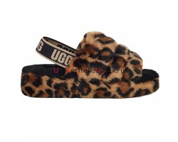 UGG FLUFF YEAH SLIDE LEOPARD