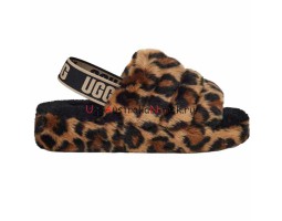 UGG FLUFF YEAH SLIDE LEOPARD