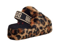 UGG FLUFF YEAH SLIDE LEOPARD