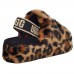 UGG FLUFF YEAH SLIDE LEOPARD