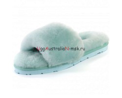 UGG FLUFF SLIDE SLIPPERS LAKE BLUE