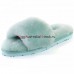 UGG FLUFF SLIDE SLIPPERS LAKE BLUE