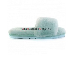 UGG FLUFF SLIDE SLIPPERS LAKE BLUE