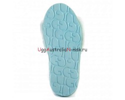 UGG FLUFF SLIDE SLIPPERS LAKE BLUE