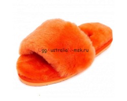 UGG FLUFF SLIDE SLIPPERS ORANGE