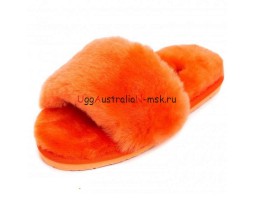 UGG FLUFF SLIDE SLIPPERS ORANGE