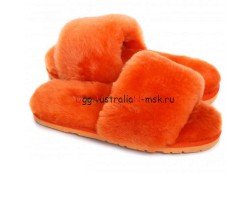 UGG FLUFF SLIDE SLIPPERS ORANGE