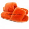 UGG FLUFF SLIDE SLIPPERS ORANGE