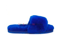 UGG FLUFF SLIDE SLIPPERS BLUE