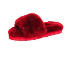 UGG FLUFF SLIDE SLIPPERS BORDO