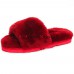 UGG FLUFF SLIDE SLIPPERS BORDO