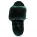 UGG FLUFF SLIDE SLIPPERS DARK GREEN