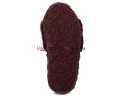 UGG FLUFF SLIDE SLIPPERS DARK PURPLE