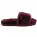 UGG FLUFF SLIDE SLIPPERS DARK PURPLE