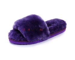 UGG FLUFF SLIDE SLIPPERS PURPLE