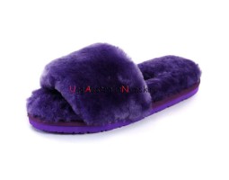 UGG FLUFF SLIDE SLIPPERS PURPLE