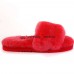 UGG FLUFF SLIDE SLIPPERS WATERMELON RED