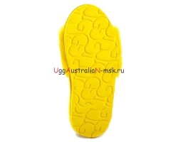 UGG FLUFF SLIDE SLIPPERS YELLOW