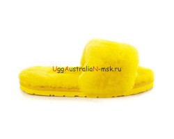 UGG FLUFF SLIDE SLIPPERS YELLOW