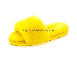 UGG FLUFF SLIDE SLIPPERS YELLOW