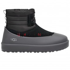 UGG CLASSIC MINI LACE-UP WEATHER BLACK