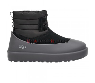 UGG CLASSIC MINI LACE-UP WEATHER BLACK