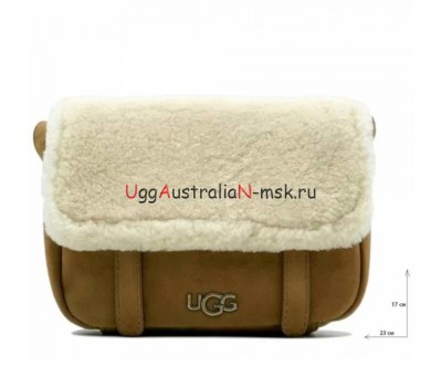 UGG BIA MINI SCHOOL BAG LEATHER  CHESTNUT