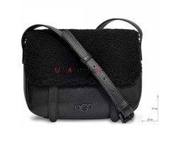 UGG BIA MINI SCHOOL BAG LEATHER BLACK