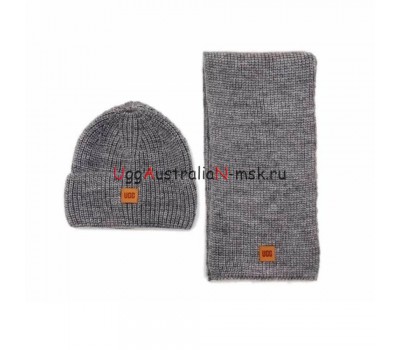 UGG CHUNKY RIB KNIT BEANIE SEN GREY