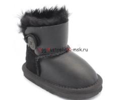 UGG KIDS BAILEY BUTTON MINI METALLIC BLACK