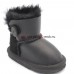 UGG KIDS BAILEY BUTTON MINI METALLIC BLACK