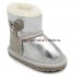 UGG KIDS BAILEY BUTTON MINI METALLIC SILVER