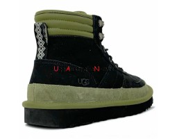 UGG MENS HIGHLAND SPORT HIKER MID BLACK-KHAKI