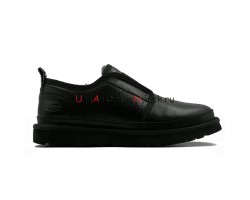 UGG MENS SLIPPERS FLEX LEATHER BLACK